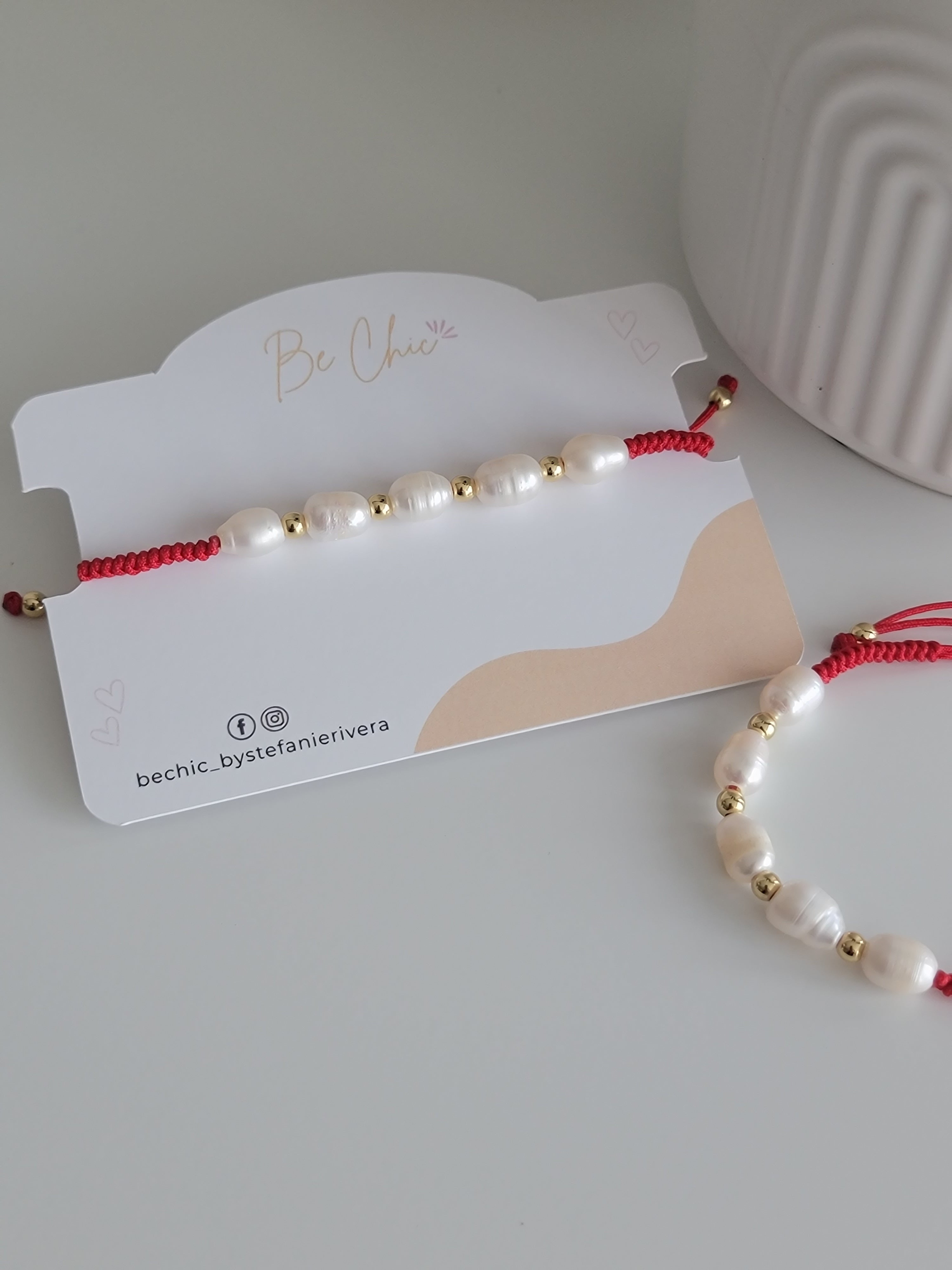 Gia Red Thread – Be Chic Jewelry