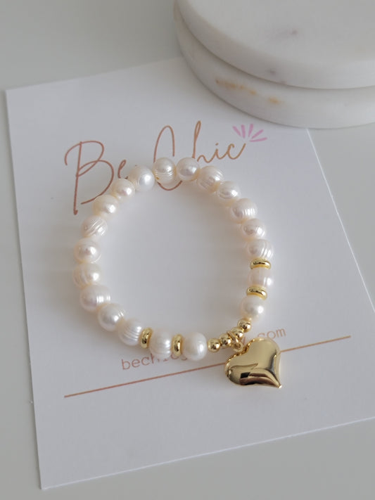 Pearl Heart Bracelet